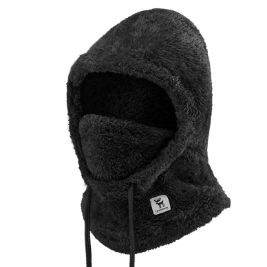 Qunature Arctic Velvet Balaclava slidinėjimo kaukė Dydis M – juodas 1