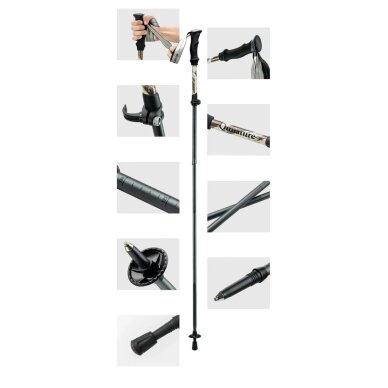 Žygio lazda Qunature Nordic Walking Trekking Pole aliumininė 110–130 cm, 1 vnt. – ruda 1