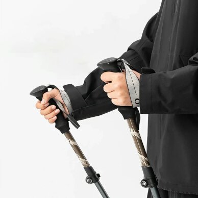 Žygio lazda Qunature Nordic Walking Trekking Pole aliumininė 110–130 cm, 1 vnt. – ruda 3