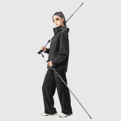 Žygio lazdos Qunature Nordic Walking Trekking Poles aliumininės 110–130 cm – violetinės 5