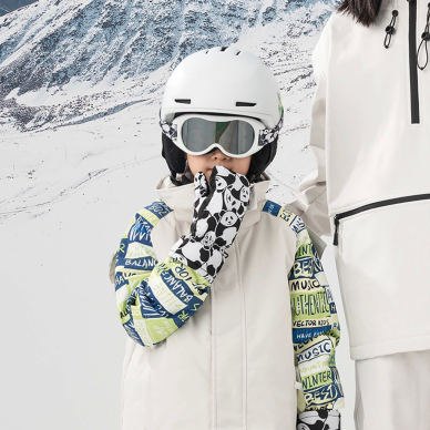 Qunature Panda Slidinėjimo pirštinės vaikams Dydis S – juoda/balta 4