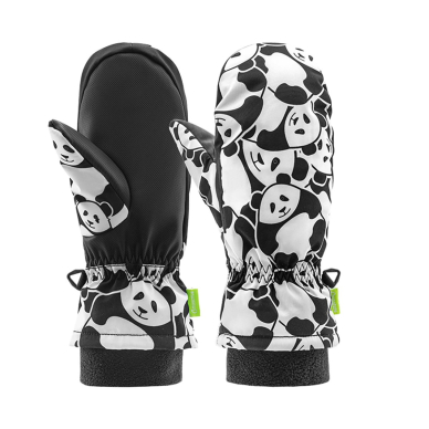 Qunature Panda Slidinėjimo pirštinės vaikams Dydis S – juoda/balta