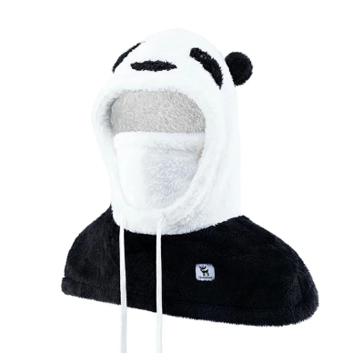 Qunature Panda Balaclava slidinėjimui vaikams / suaugusiems Dydis M – juoda/balta 1