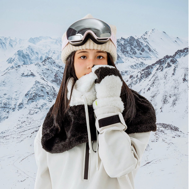 Qunature Panda Balaclava slidinėjimui vaikams / suaugusiems Dydis M – juoda/balta 7