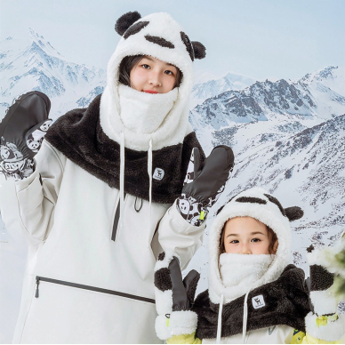 Qunature Panda Balaclava slidinėjimui vaikams / suaugusiems Dydis M – juoda/balta 8