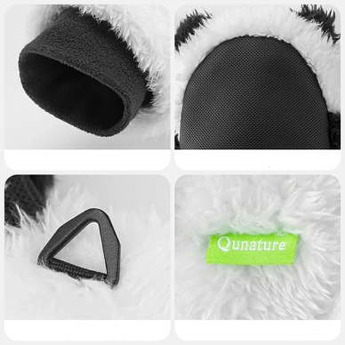 Qunature Panda Slidinėjimo pirštinės vaikams / suaugusiems Dydis S – juoda/balta 7