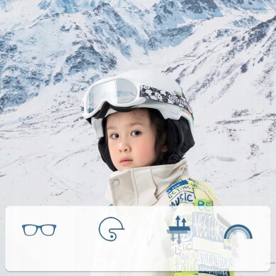 Vaikiški slidinėjimo akiniai Qunature Panda – juodi/balti 6