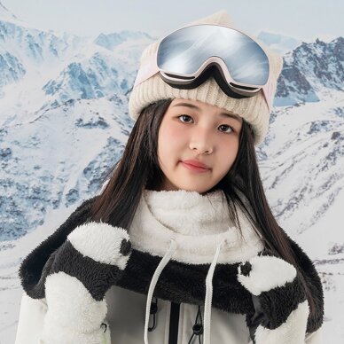 Vaikiški slidinėjimo akiniai Qunature Pink (vidutinio/didelio dydžio vaikų versija) 6