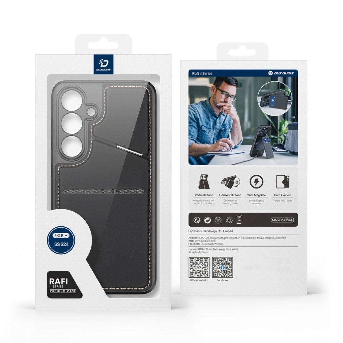 Dėklas Rafi II Mag case for Samsung S24 - Juodas 4 Dėklas Rafi II Mag case for Samsung S24 - Juodas 4