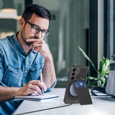 Akcija! Dėklas Rafi II Mag case for Samsung S24 - Juodas  8