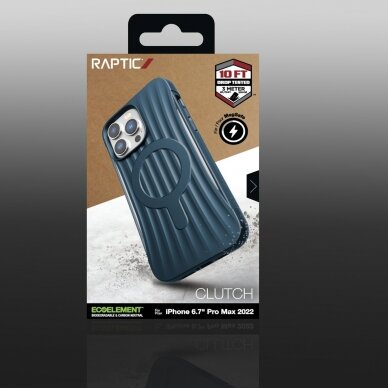 Dėklas Raptic Clutch Case iPhone 14 Pro Max with MagSafe Mėlynas 4