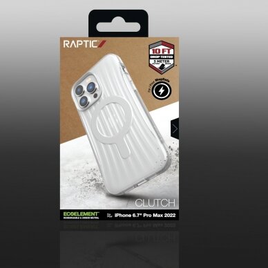 Dėklas Raptic Clutch Case iPhone 14 Pro Max with MagSafe Skaidrus 4