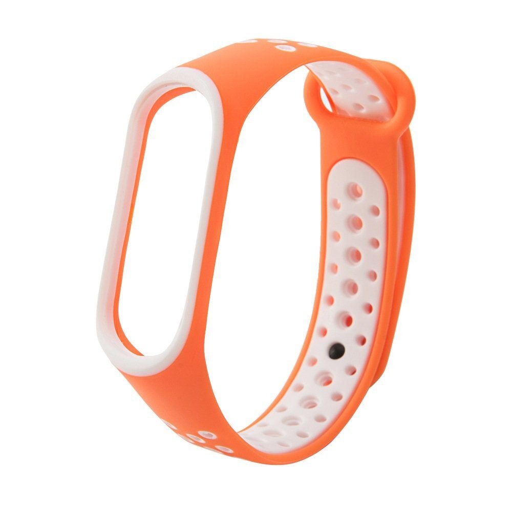 Apyrankės dirželis skirtas Xiaomi Mi Band 4 / Mi Band 3 Dots Oranžinė-Balta Apyrankės dirželis skirtas Xiaomi Mi Band 4 / Mi Band 3 Dots Oranžinė-Balta