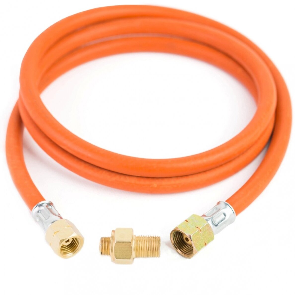 Reduction connection to a tourist gas cylinder G 3/8 L - 7/16 hose 1.5 m Reduction connection to a tourist gas cylinder G 3/8 L - 7/16 hose 1.5 m