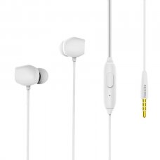 Ausinės su pultu ir mikrofonu Remax RM-550 Earphones In-ear Headphones with Remote Control and Microphone Baltos