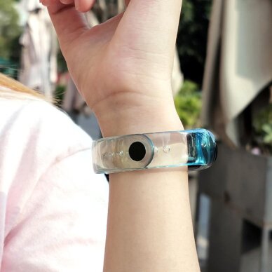 Akcija! Silikoninė apyrankė skirta Xiaomi Mi Band 6 / 5 skaidri-gelsva 4 Akcija! Silikoninė apyrankė skirta Xiaomi Mi Band 6 / 5 skaidri-gelsva 4