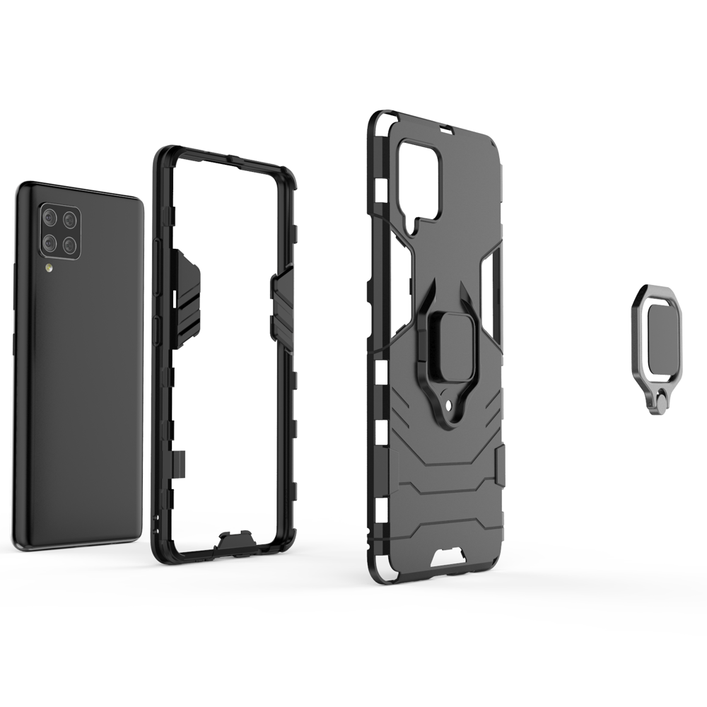 Dėklas Ring Armor Case Kickstand Tough Rugged Samsung Galaxy A42 5G Juodas 1 Dėklas Ring Armor Case Kickstand Tough Rugged Samsung Galaxy A42 5G Juodas 1