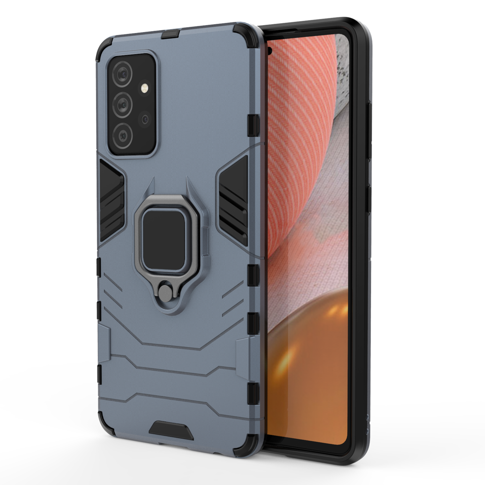 Dėklas Ring Armor Case Kickstand Tough Rugged Samsung Galaxy A72 4G Mėlynas 1 Dėklas Ring Armor Case Kickstand Tough Rugged Samsung Galaxy A72 4G Mėlynas 1