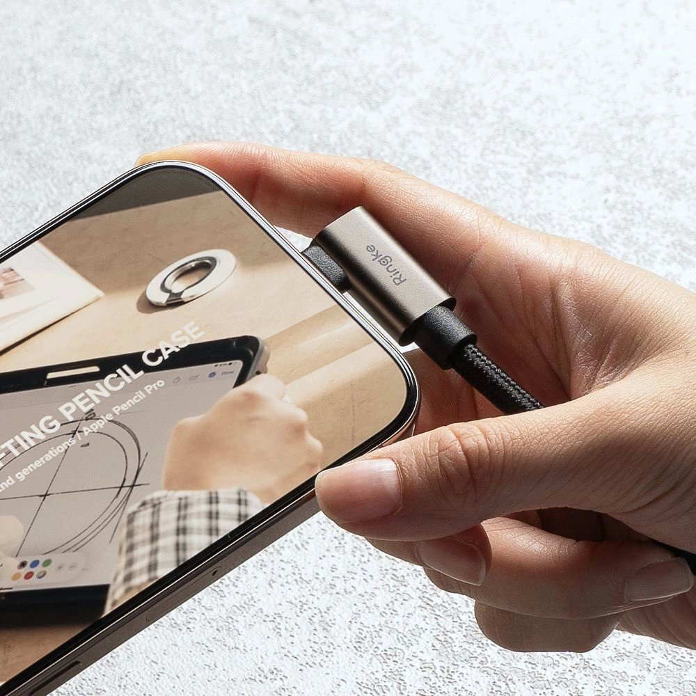 Laidas Ringke USB-C 3.2 Gen. 2x2 PD 3.1 240W 2m kampinis – juodas 6