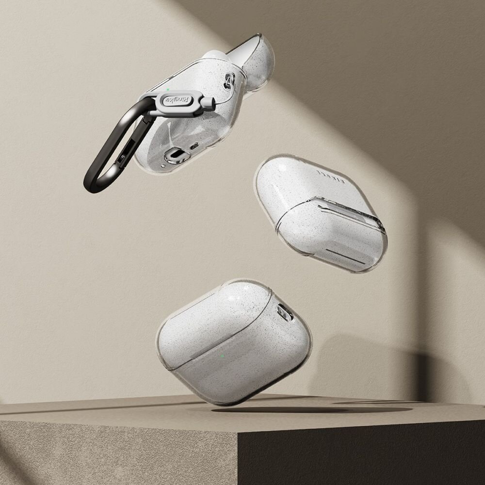 AirPods Pro 3 Ringke Air dėklas – skaidrus su blizgučiais 3 AirPods Pro 3 Ringke Air dėklas – skaidrus su blizgučiais 3