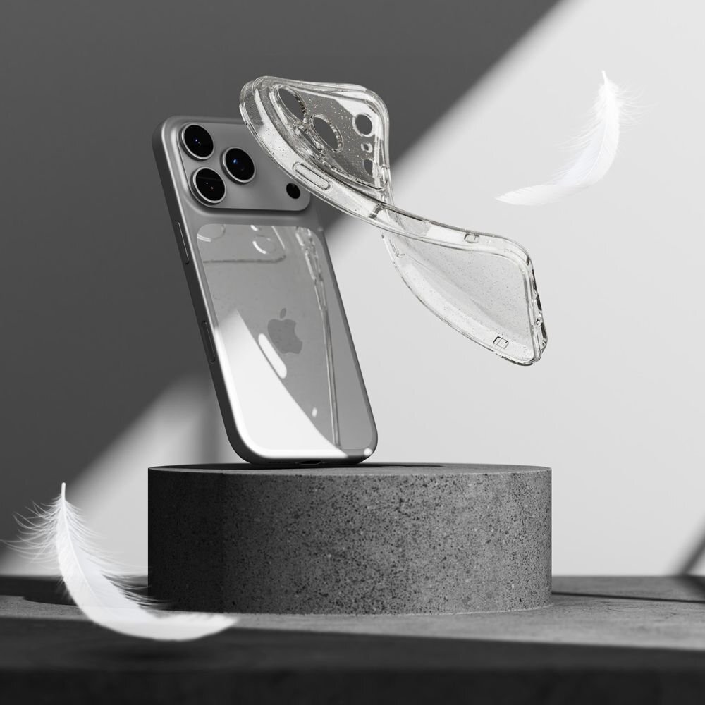 iPhone 17 Pro dėklas Ringke Air – skaidrus su blizgučiais 5 iPhone 17 Pro dėklas Ringke Air – skaidrus su blizgučiais 5