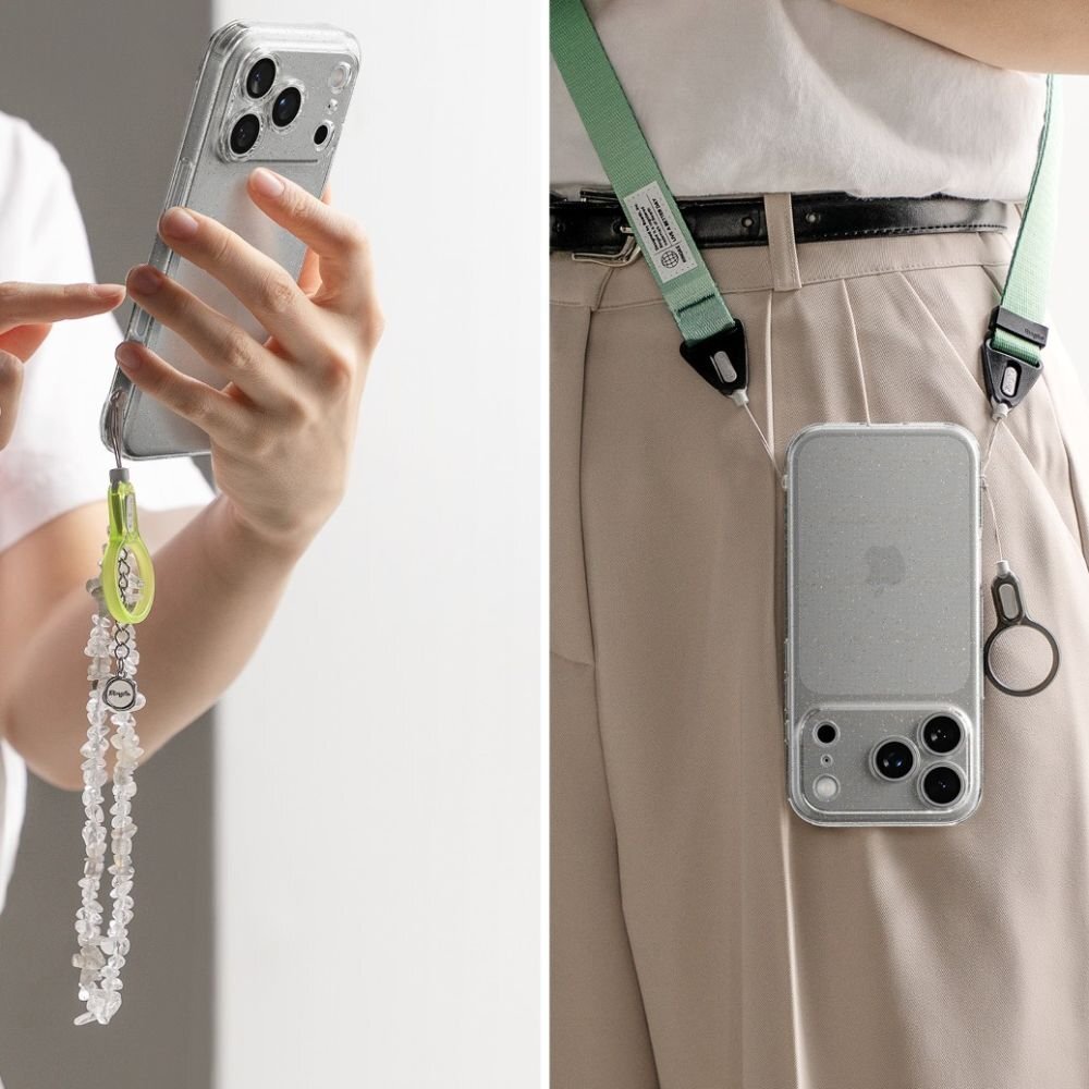 iPhone 17 Pro Max dėklas Ringke Air – skaidrus su blizgučiais 6 iPhone 17 Pro Max dėklas Ringke Air – skaidrus su blizgučiais 6