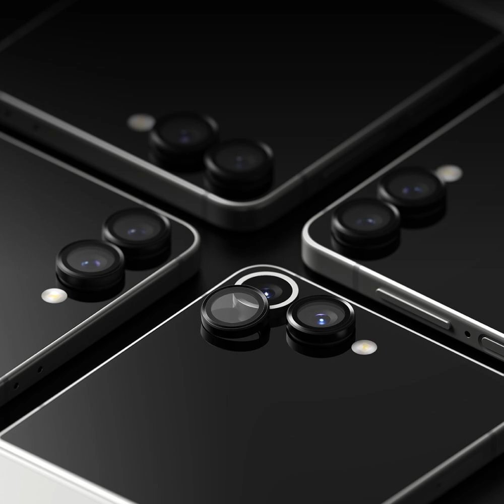 Samsung Galaxy Z Flip 7 Ringke Camera Frame Protector kameros apsauga, 2 vnt. – juoda 5 Samsung Galaxy Z Flip 7 Ringke Camera Frame Protector kameros apsauga, 2 vnt. – juoda 5