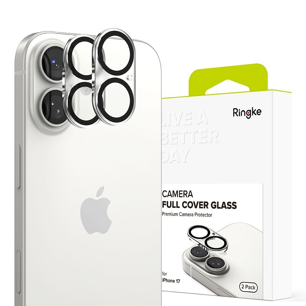 iPhone 17 Ringke Camera Full Cover kameros apsauga, 2 vnt. – juoda