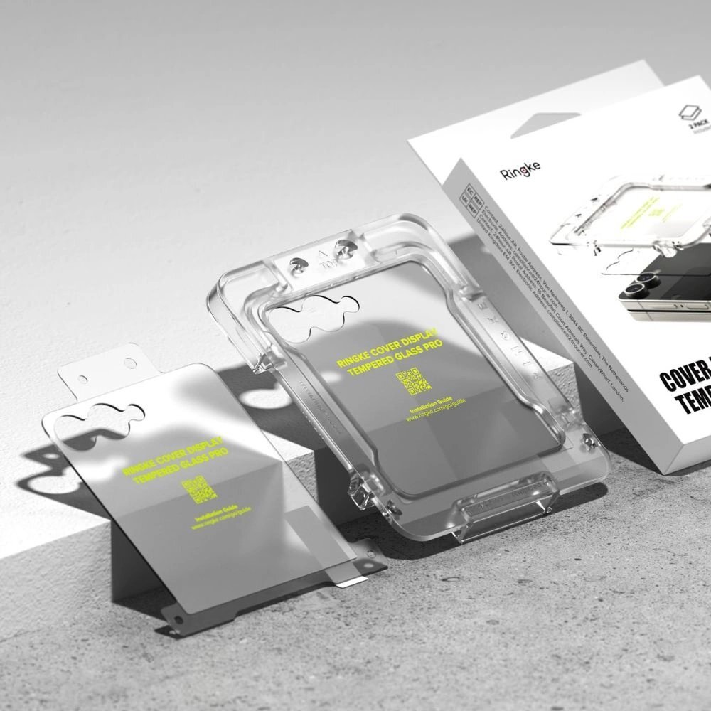 Samsung Galaxy Z Flip 7 Ringke Cover Display Easy Slide grūdintas stiklas, 2 vnt. – skaidrus 3 Samsung Galaxy Z Flip 7 Ringke Cover Display Easy Slide grūdintas stiklas, 2 vnt. – skaidrus 3