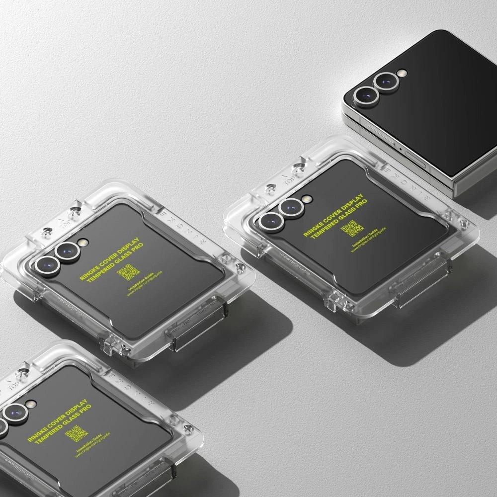 Samsung Galaxy Z Flip 7 Ringke Cover Display Easy Slide grūdintas stiklas, 2 vnt. – skaidrus 5