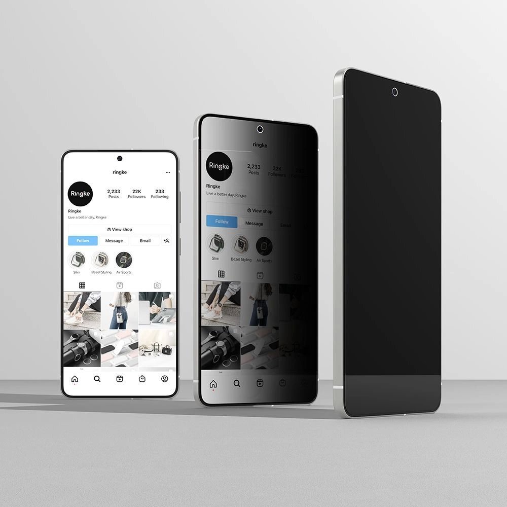 Samsung Galaxy S25 Edge Ringke Easy Slide 2-pack privatumo stiklas 3