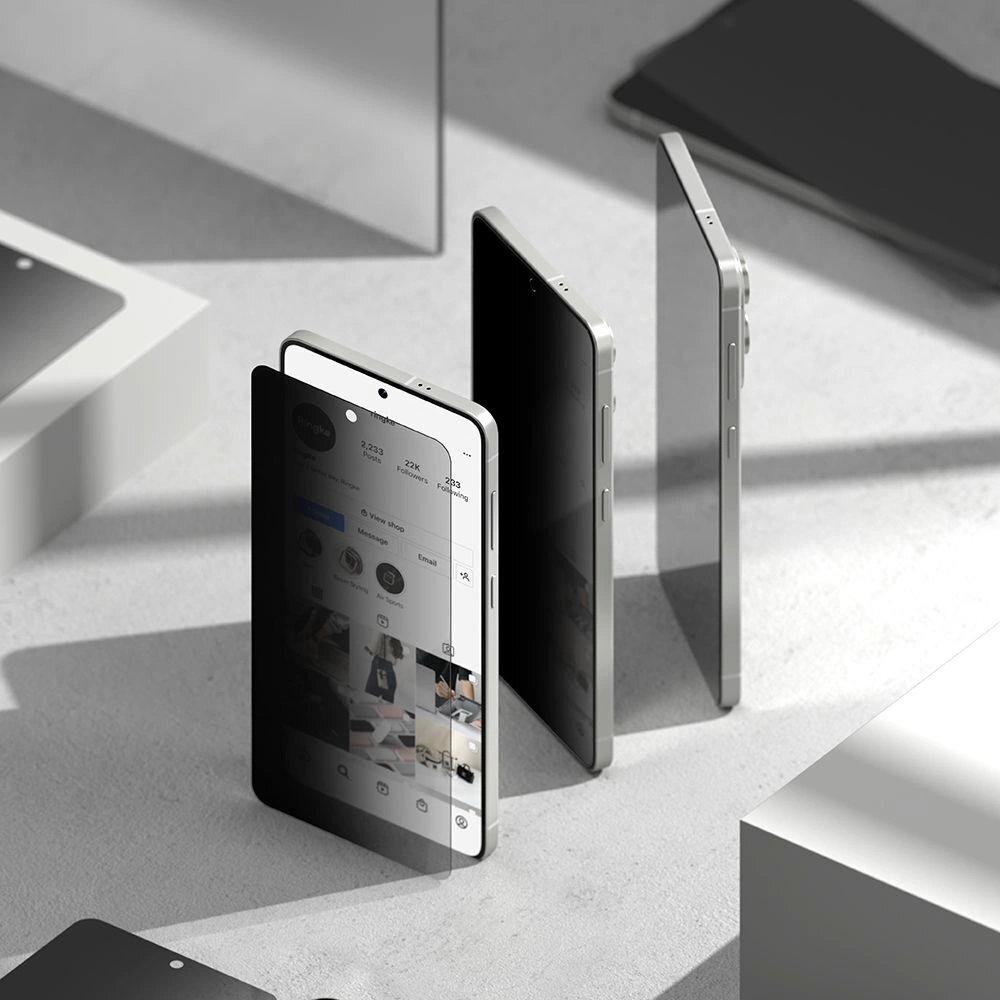 Samsung Galaxy S25 Edge Ringke Easy Slide 2-pack privatumo stiklas 4 Samsung Galaxy S25 Edge Ringke Easy Slide 2-pack privatumo stiklas 4