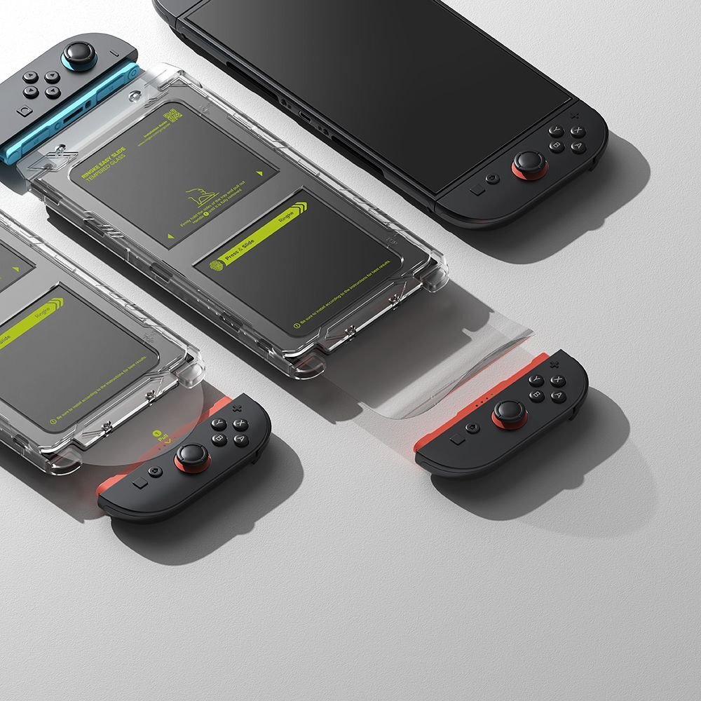 Nintendo Switch 2 Ringke Easy Slide 2-pack grūdintas stiklas – skaidrus 3