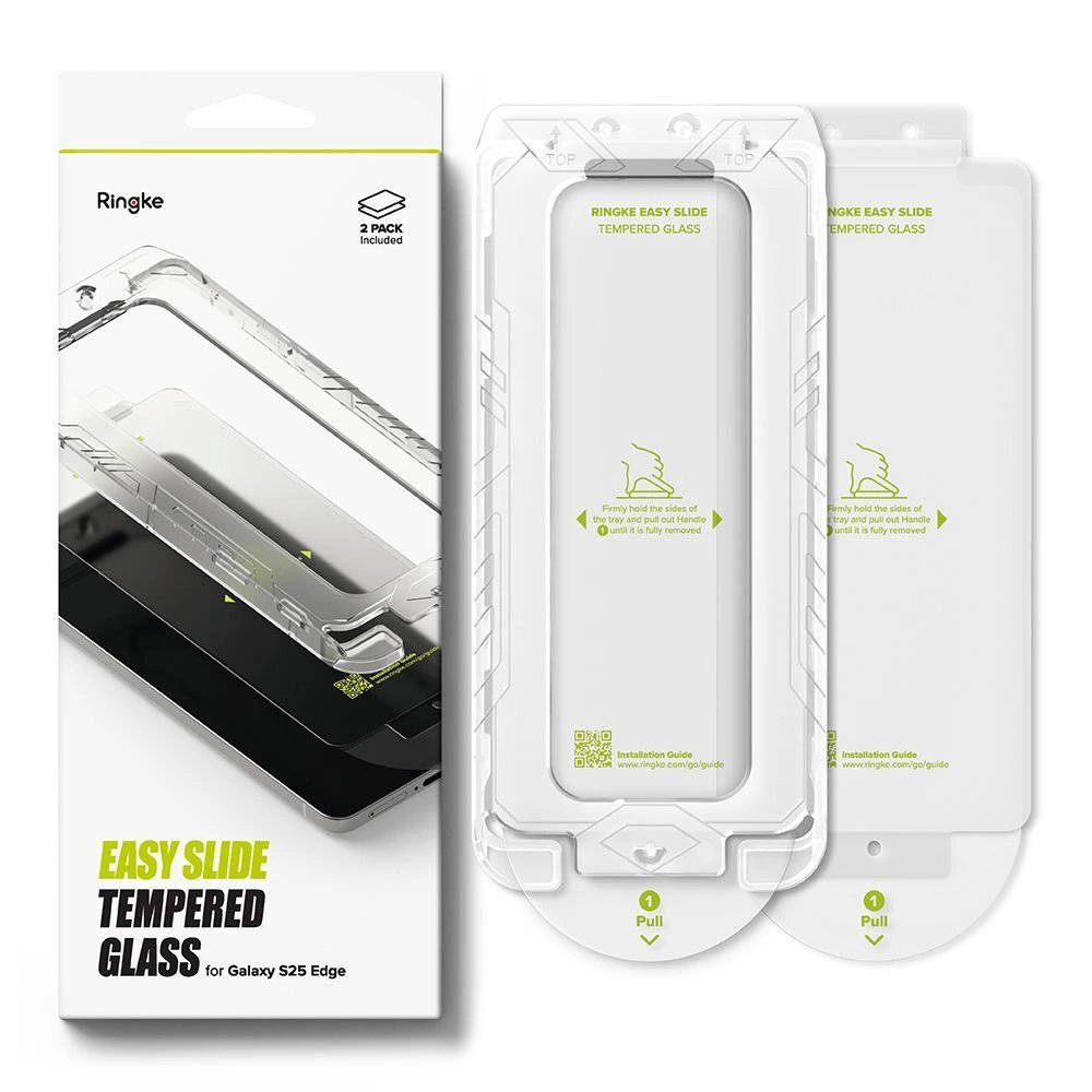 Samsung Galaxy S25 Edge Ringke Easy Slide 2-pack grūdintas stiklas – skaidrus 6