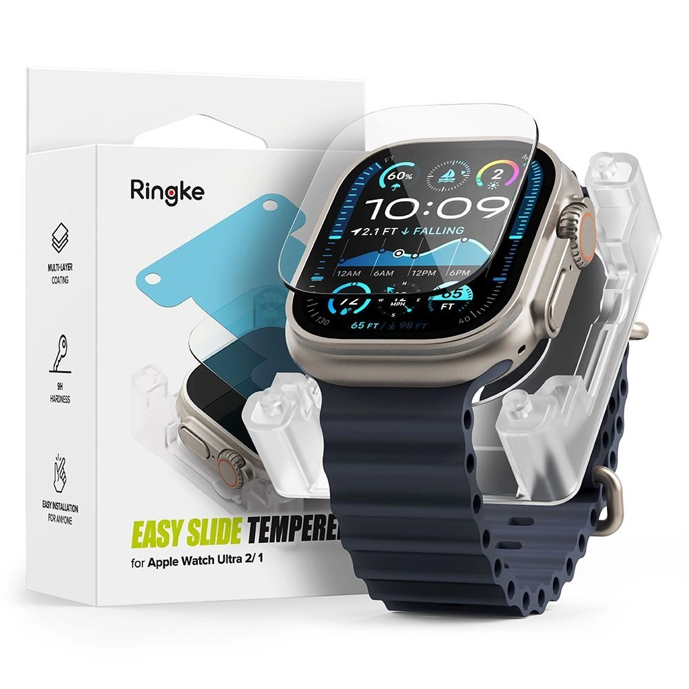 Ringke Easy Slide grūdintas stiklas skirtas Apple Watch Ultra 1/2 49mm – skaidrus Ringke Easy Slide grūdintas stiklas skirtas Apple Watch Ultra 1/2 49mm – skaidrus