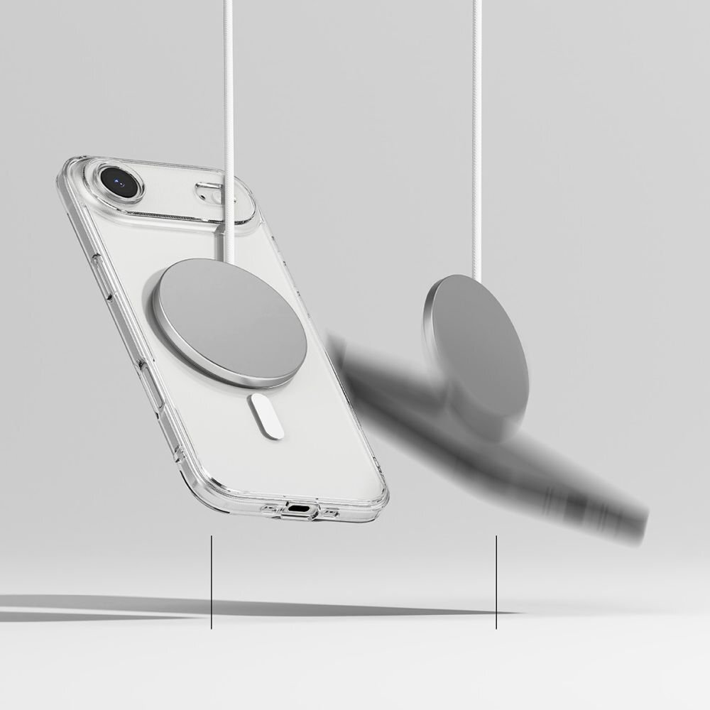 iPhone 17 Air dėklas Ringke Fusion Magnetic su MagSafe – skaidrus 5