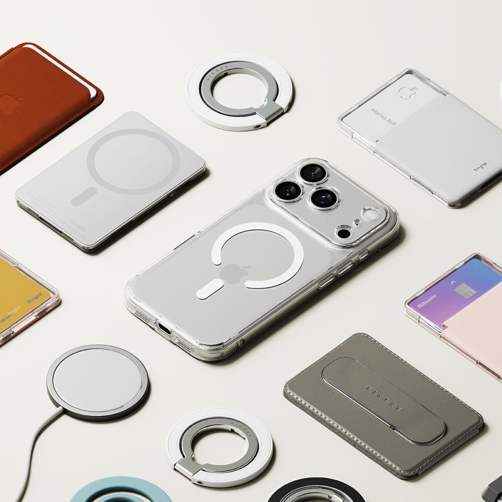 iPhone 17 Pro Max dėklas Ringke Fusion Magnetic su MagSafe – skaidrus 6