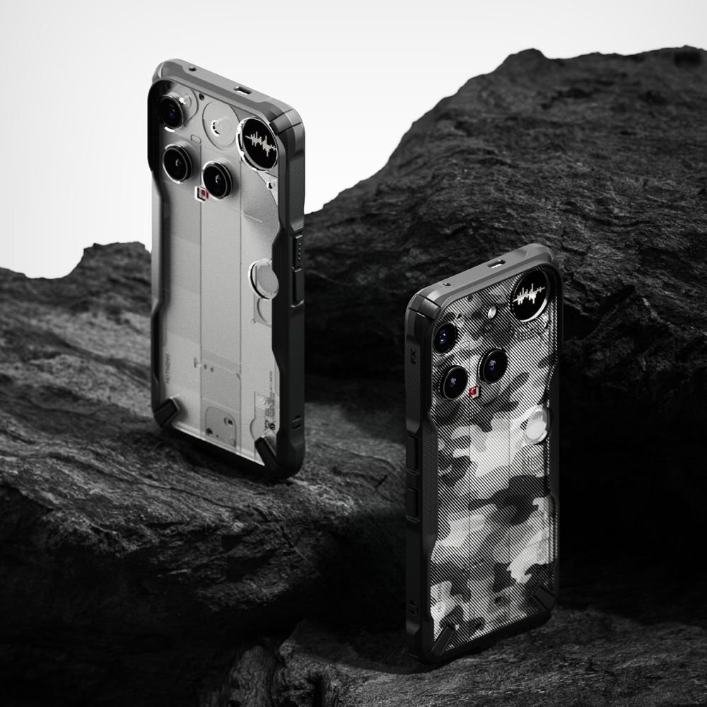 Nothing Phone 3 dėklas Ringke Fusion X – juodas 4 Nothing Phone 3 dėklas Ringke Fusion X – juodas 4