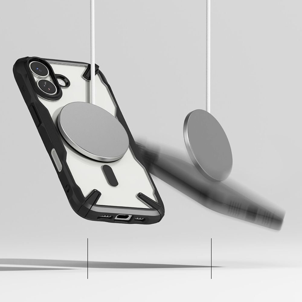 iPhone 17 Ringke Fusion X Magnetic MagSafe dėklas – juodas 5 iPhone 17 Ringke Fusion X Magnetic MagSafe dėklas – juodas 5