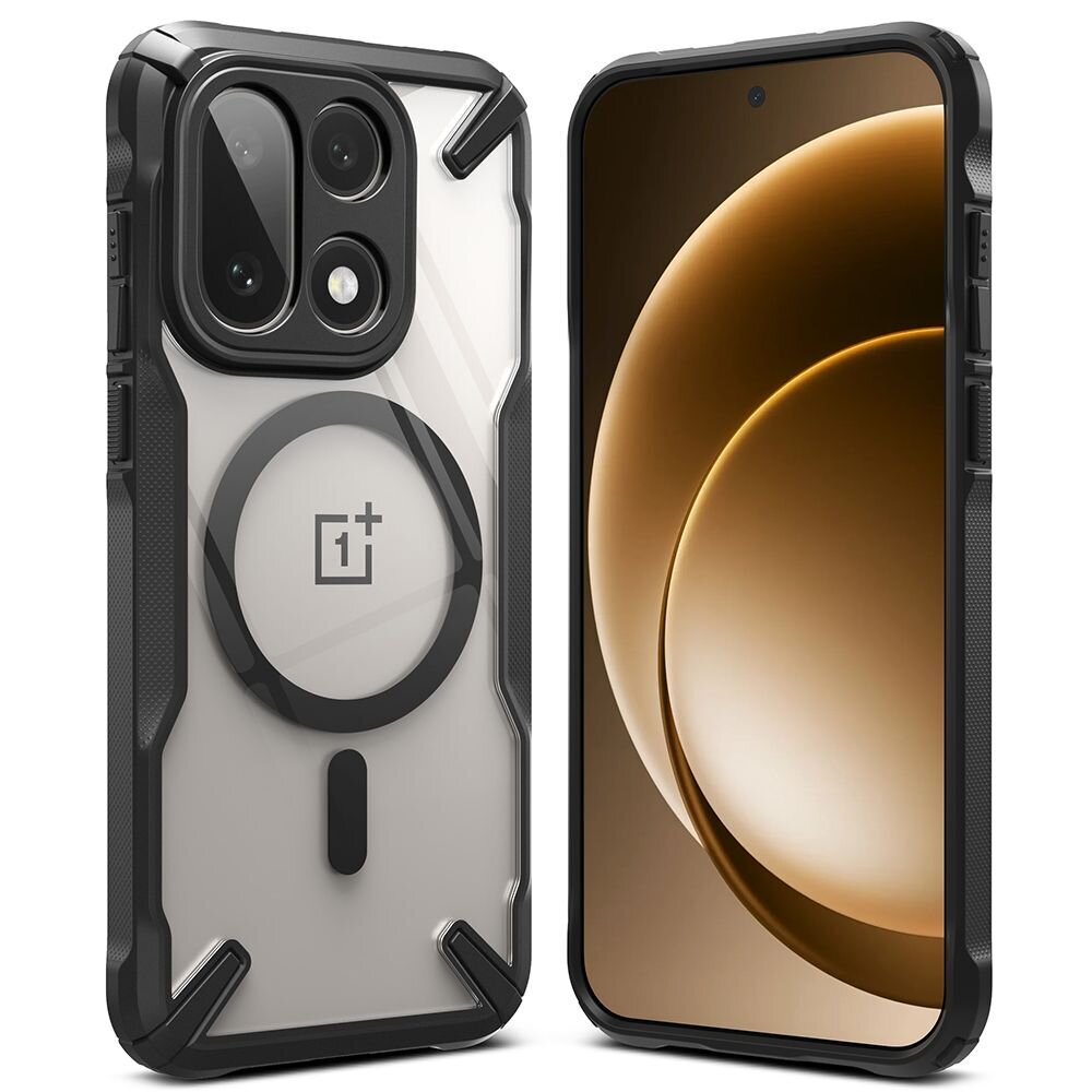 OnePlus 15 Ringke Fusion X Magnetic MagSafe dėklas – skaidriai juodas 1 OnePlus 15 Ringke Fusion X Magnetic MagSafe dėklas – skaidriai juodas 1