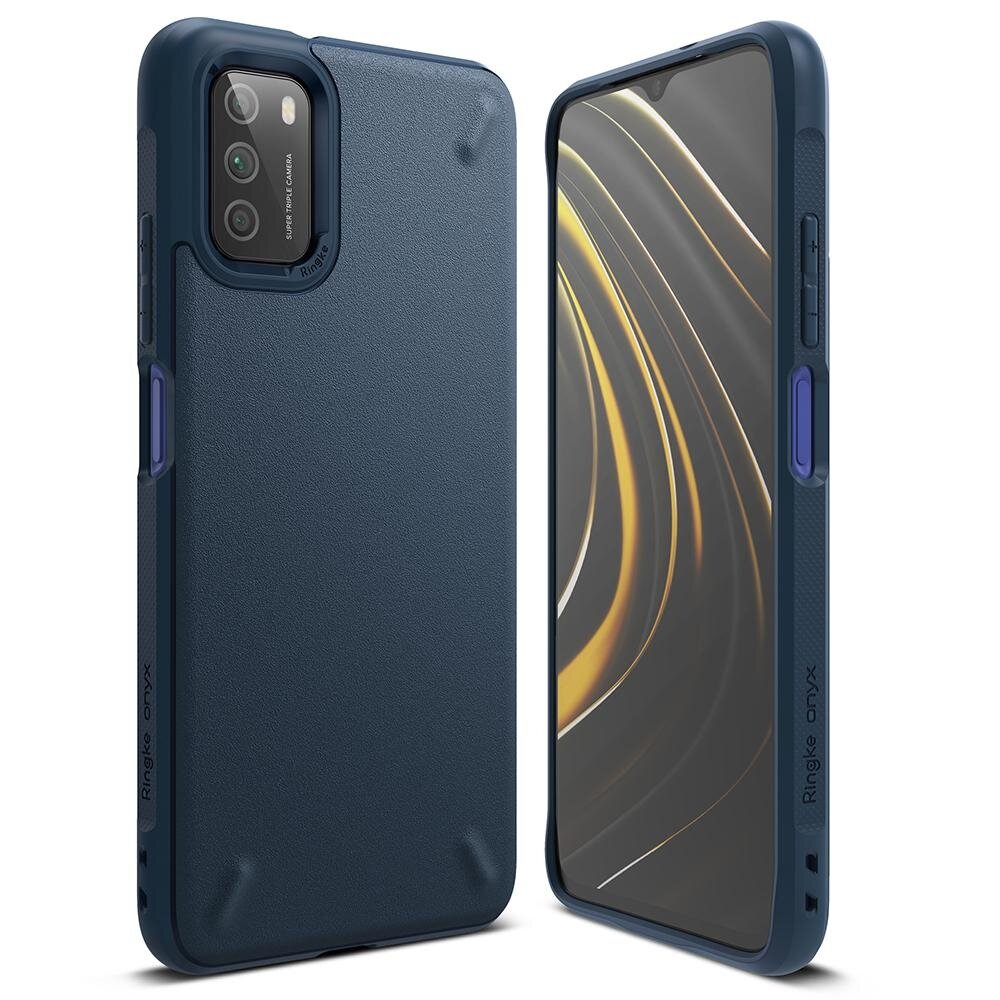 Dėklas Ringke Onyx Durable TPU Case Cover for Xiaomi Poco M3 Tamsiai mėlynas (OXXI0002) Dėklas Ringke Onyx Durable TPU Case Cover for Xiaomi Poco M3 Tamsiai mėlynas (OXXI0002)