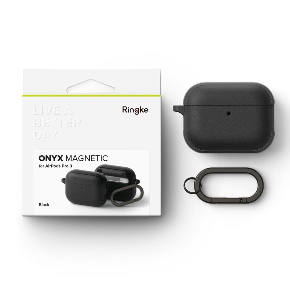 AirPods Pro 3 Ringke Onyx Magnetic MagSafe dėklas – juodas 6 AirPods Pro 3 Ringke Onyx Magnetic MagSafe dėklas – juodas 6