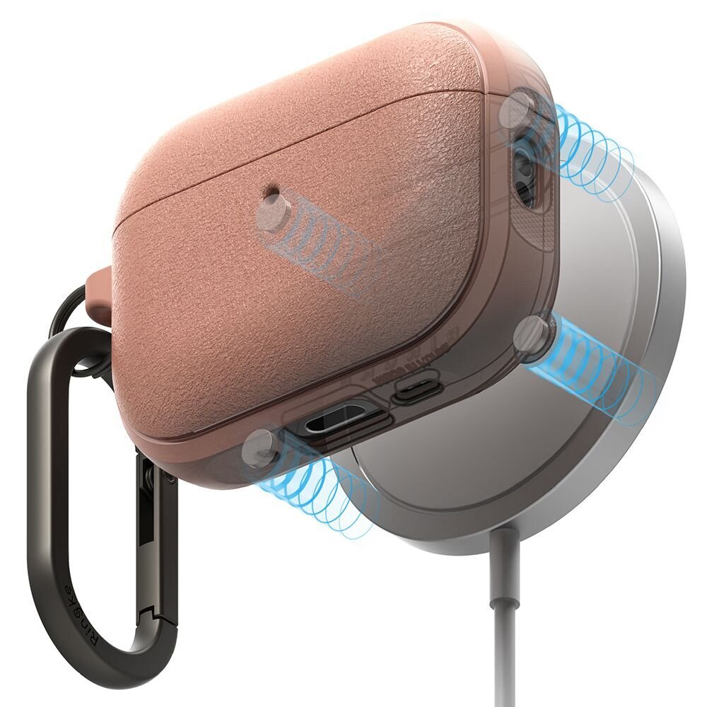 AirPods Pro 3 Ringke Onyx Magnetic MagSafe dėklas – rožinis 1 AirPods Pro 3 Ringke Onyx Magnetic MagSafe dėklas – rožinis 1