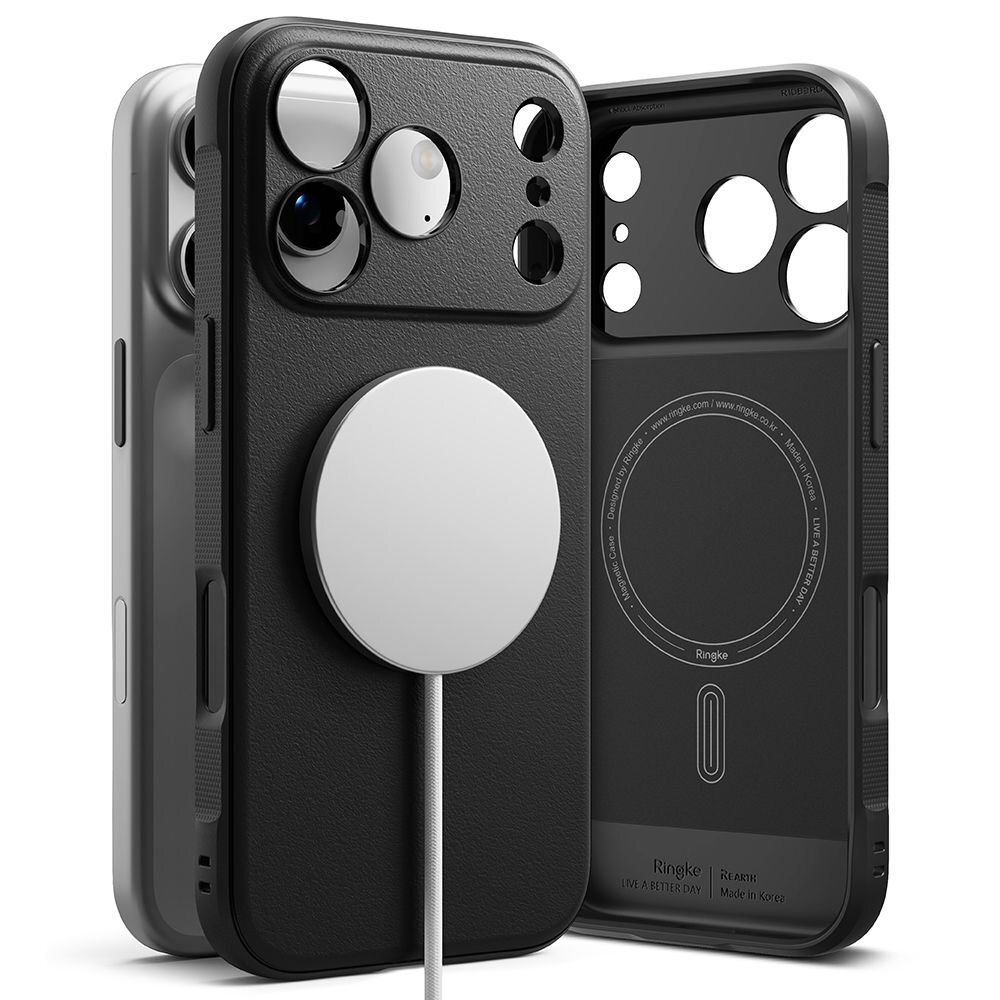 iPhone 17 Pro Max dėklas Ringke Onyx Magnetic, MagSafe – juodas