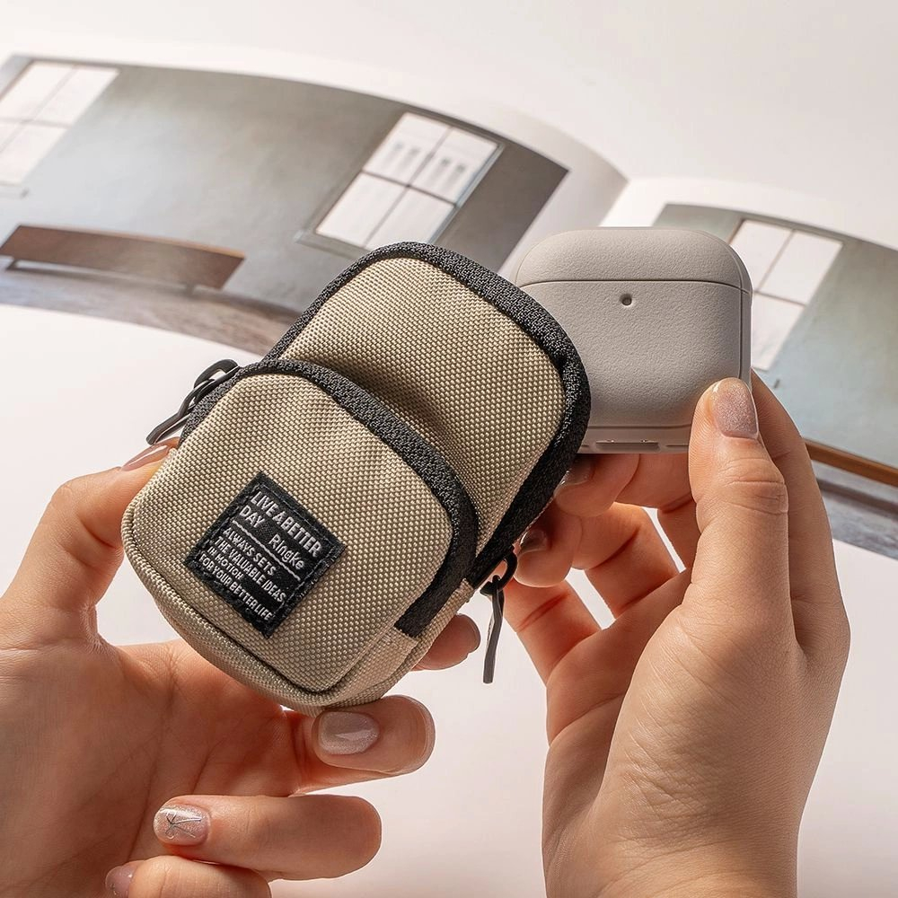 Ringke Onyx MagSafe Dėklas skirtas Apple AirPods 4 - Pilkas 4 Ringke Onyx MagSafe Dėklas skirtas Apple AirPods 4 - Pilkas 4