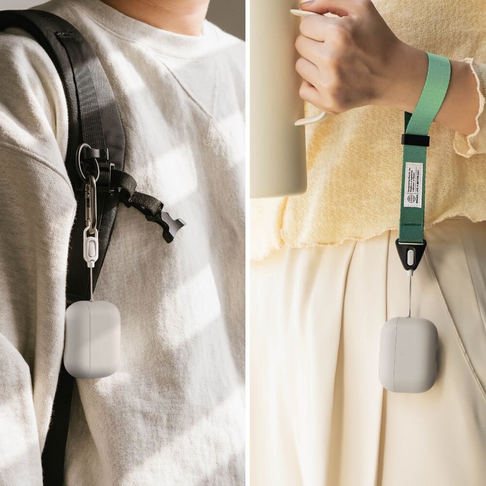 AirPods Pro 3 Ringke silikoninis dėklas – smėlinis 4 AirPods Pro 3 Ringke silikoninis dėklas – smėlinis 4