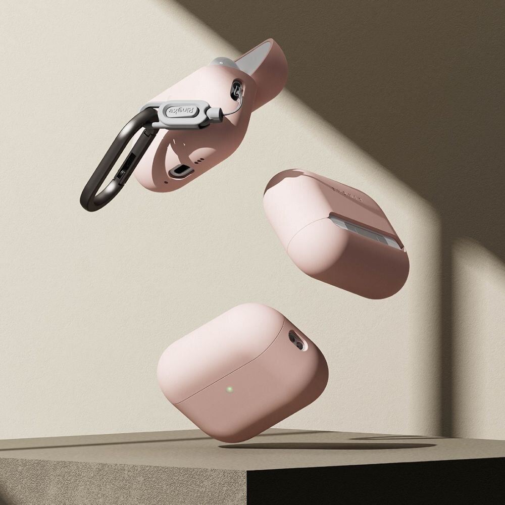 AirPods Pro 3 Ringke silikoninis dėklas – rožinis 3 AirPods Pro 3 Ringke silikoninis dėklas – rožinis 3