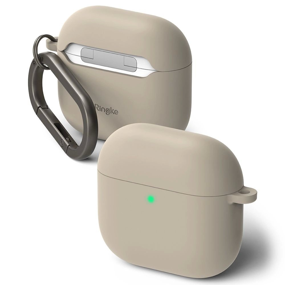 Ringke Silikoninis Dėklas skirtas Apple AirPods 4 - Beige 1