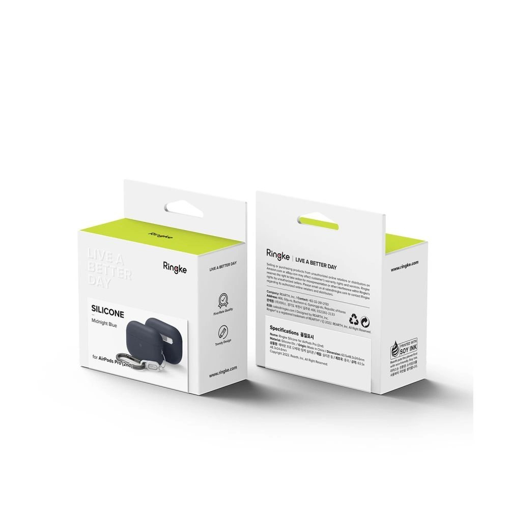 Ringke Silikoninis Dėklas skirtas Apple AirPods Pro 1 / 2 - Navy Mėlynas 15