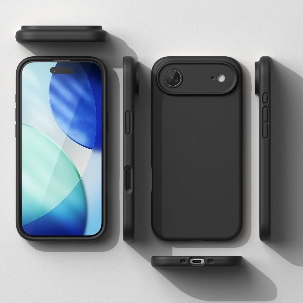 iPhone 17 Air dėklas Ringke Silicone Magnetic, MagSafe – juodas 6